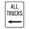 Signmission Driveway All Trucks W/ Left Arrow Heavy-Gauge Alum Rust Proof Parking, 18" x 24", A-1824-24130 A-1824-24130 - alternate 1